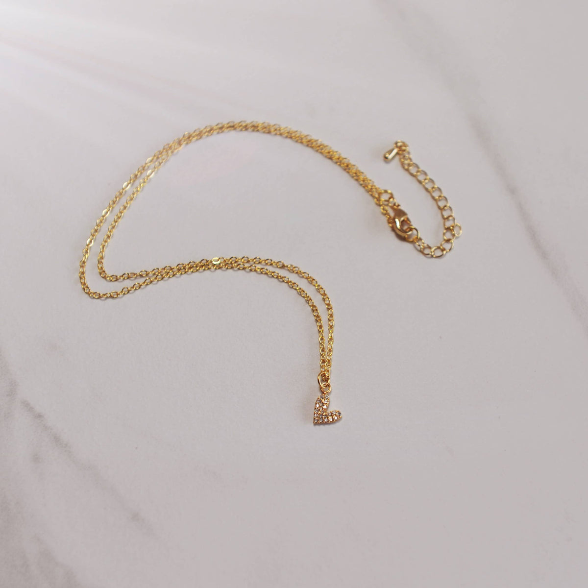 OH SO LOVELY CHERISH / Dainty Heart Charm Necklace