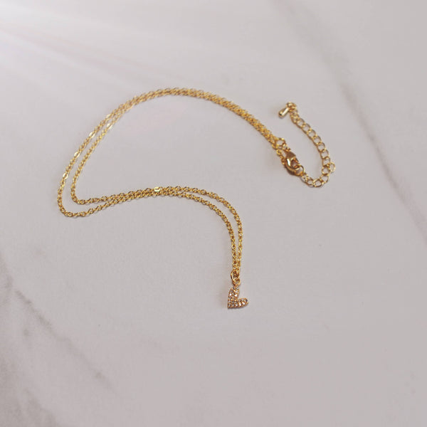 OH SO LOVELY CHERISH / Dainty Heart Charm Necklace