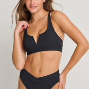 EVERYDAY SUNDAY SWIM BOTTOM RETRO HIGH WAIST HIGH LEG W/OVERLAP BAND