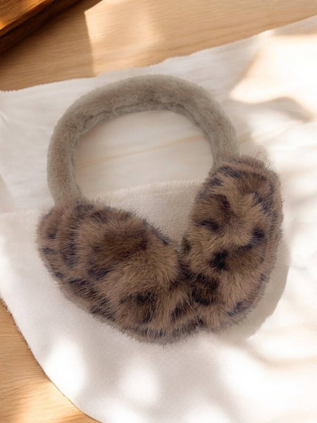 BYREN | ÉLINE L'ATELIER Leopard faux fur earmuffs CC07