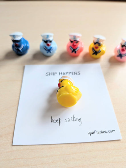 UNLIFTED INK Keep Sailing Mini Card | Nautical Duck Encouragement card