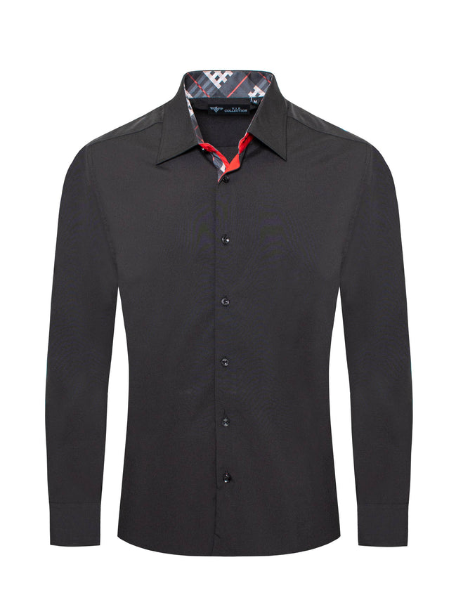 VIP COLLECTION DS-01 BLACK MEN'S DRESS SHIRT