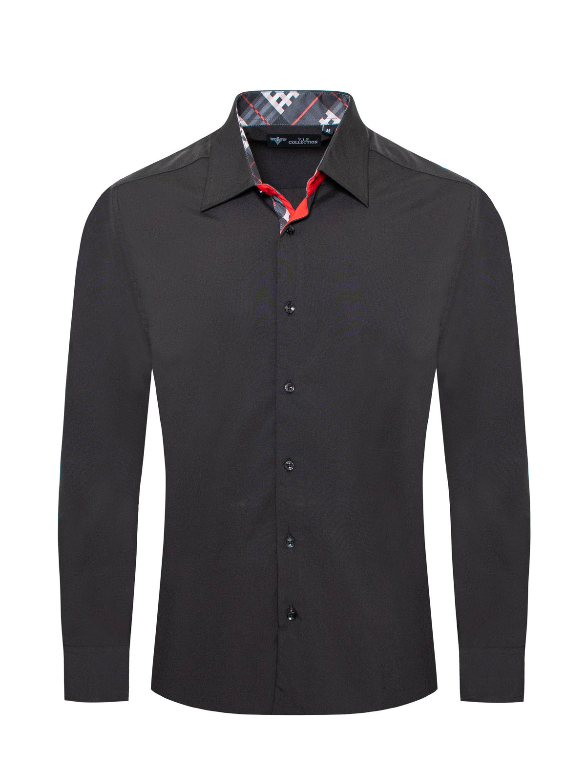VIP COLLECTION DS-01 BLACK MEN'S DRESS SHIRT