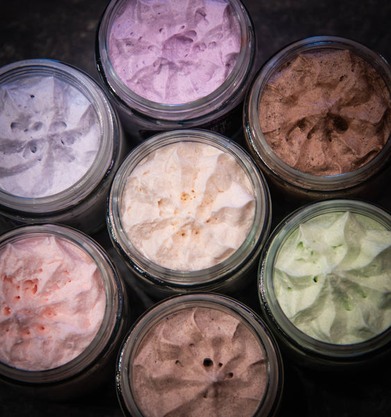Badgerface Blackberry Lavender Foaming Sugar Scrub. Natural Body Scrub.