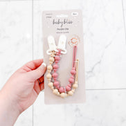 Baby Bliss Pacifier Clip - Sage & Dusty Teal