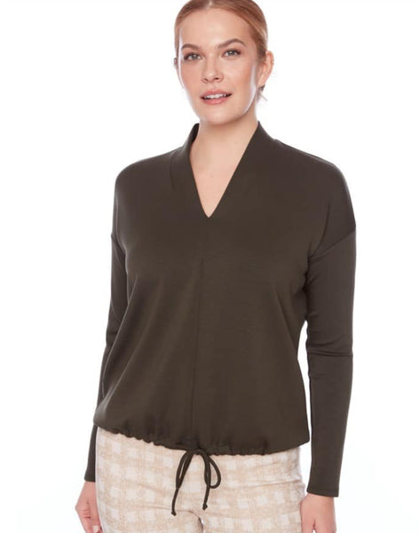 UP V NECK LONG SLEEVE TOP