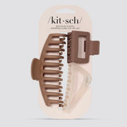 KITSCH RECYCLED PLASTIC ASSORT CLAW CLIP OVERSIZED 3PC