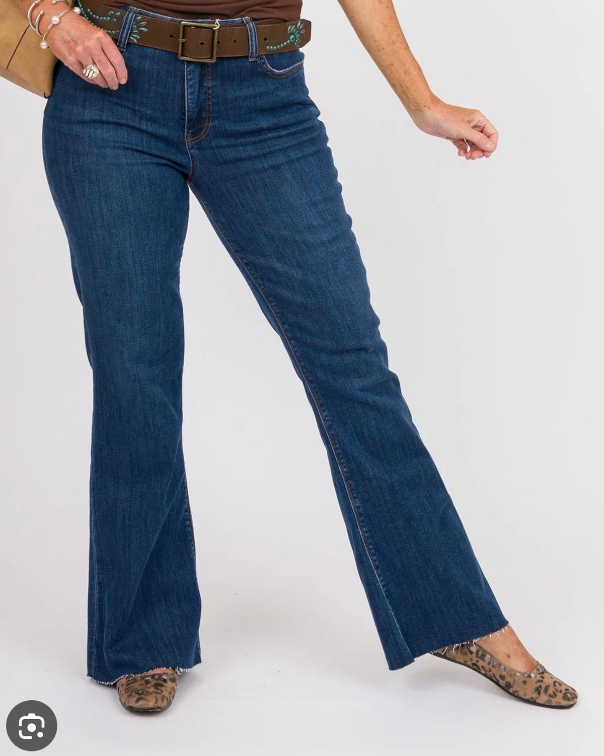 STELLA HIGH RISE FAB AB FLARE W/RAW HEM-ROYALTY