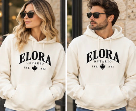 ELORA ARCHED LOGO HOODIE