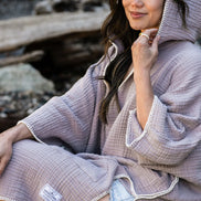 TOFINO THE COCOON | Women's Muslin Surf Poncho-ONE SIZE