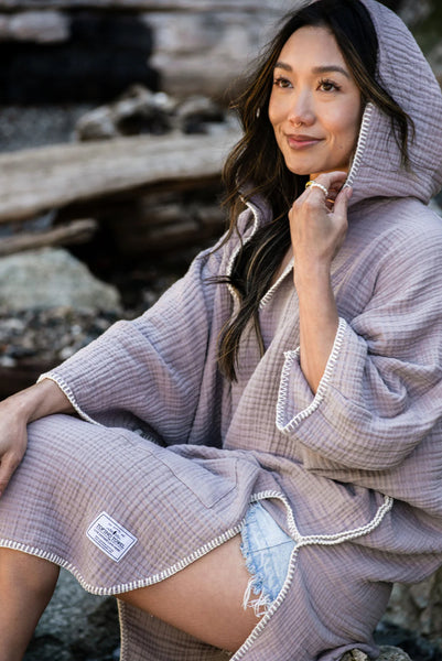 TOFINO THE COCOON | Women's Muslin Surf Poncho-ONE SIZE