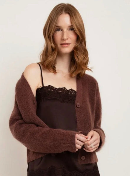 PAPER LABEL Serena Cropped Cardigan
