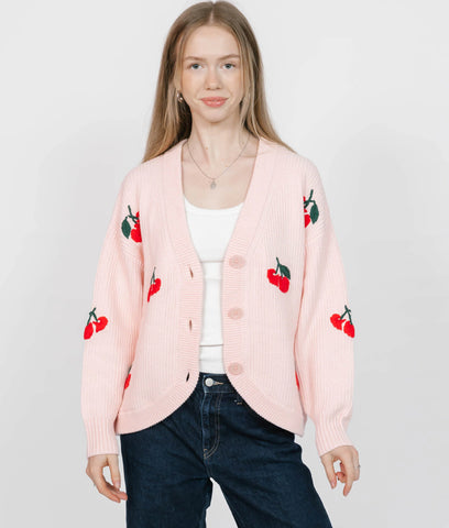 SMASH + TESS CHERRY CARDIGAN