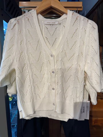 BISHOP & YOUNG PALMER POINTELLE CARDIGAN