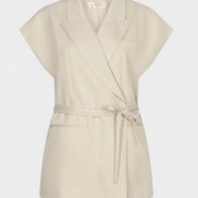 ESQUALO GILET CROSSED STRAP BLAZER