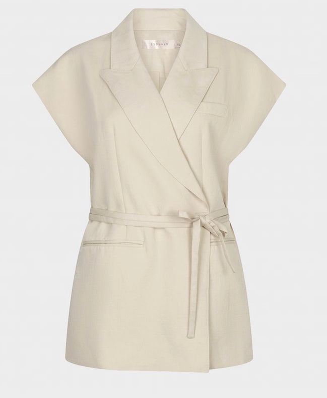 ESQUALO GILET CROSSED STRAP BLAZER