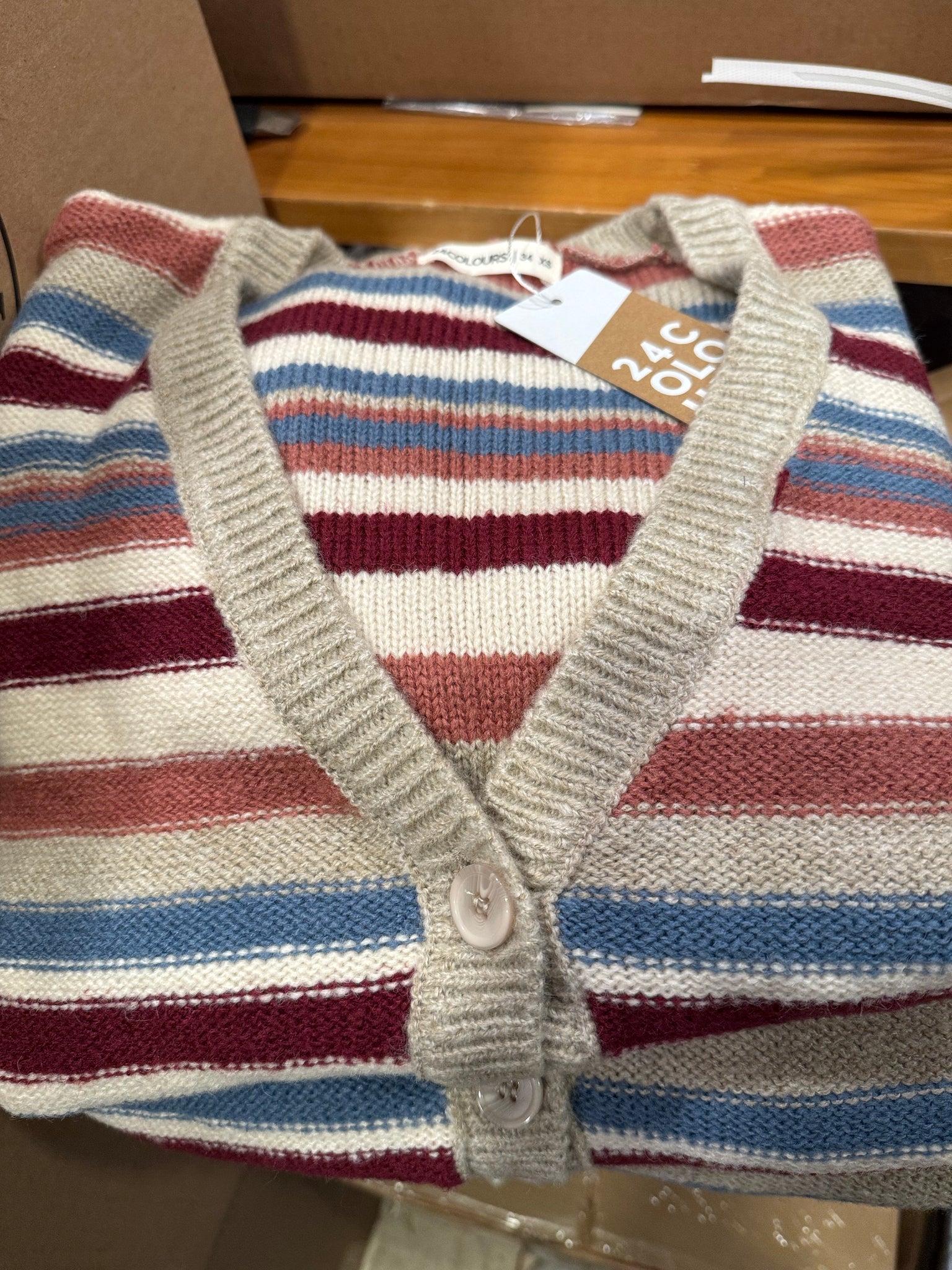24 COLOURS STRIPED CARDI