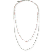 FAB THE BAILEY DOUBLE LAYERED GLASS CRYSTAL NECKLACE