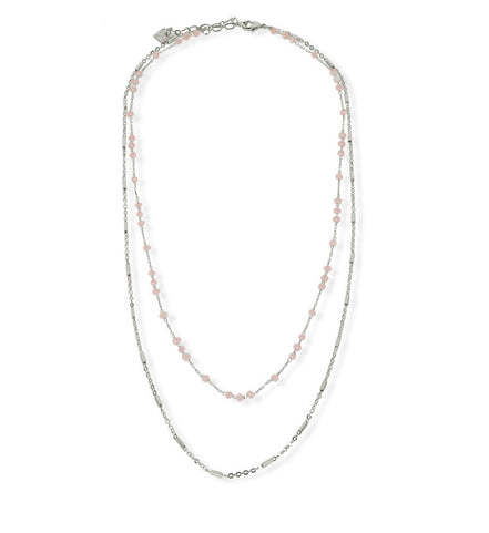 FAB THE BAILEY DOUBLE LAYERED GLASS CRYSTAL NECKLACE