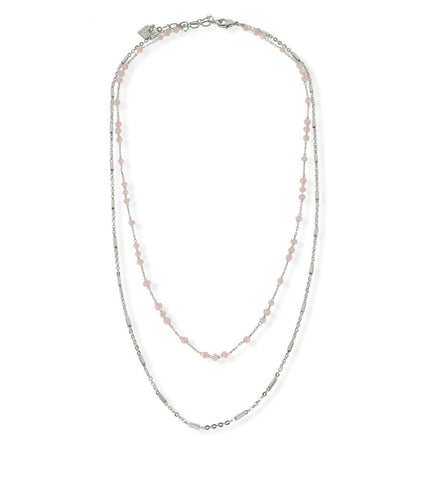 FAB THE BAILEY DOUBLE LAYERED GLASS CRYSTAL NECKLACE