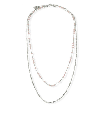 FAB THE BAILEY DOUBLE LAYERED GLASS CRYSTAL NECKLACE