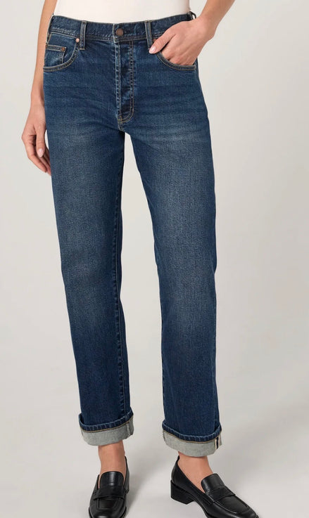 LIVERPOOL SLOANE SLOUCHY GIRLFRIEND CUFFED-COMET BLUE