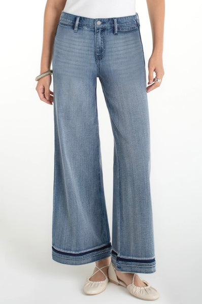 LIVERPOOL Super Stride Wide Leg With Shadow Cuff-Reflection