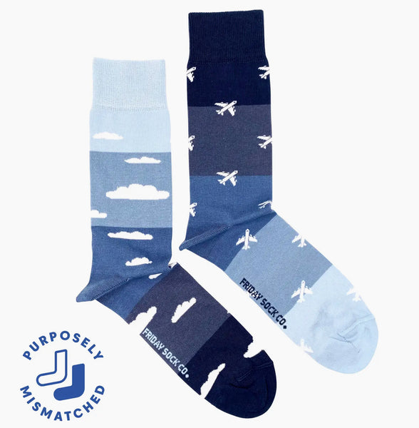 MEN’S FRIDAY TRAVEL ANIMALS, HOBBIES & MORE MISMATCHED SOCKS