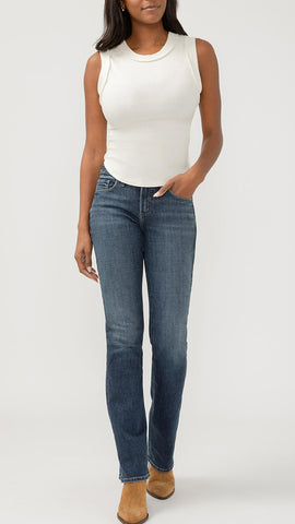 SILVER SUKI Mid Rise Slim Bootcut Luxe Stretch Jeans
