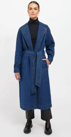 BRUNETTE THE LABEL The Caitlin Denim Trench