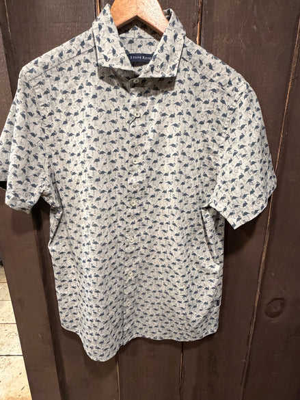 STONE ROSE Printed The Flamingo Affair SS TOP