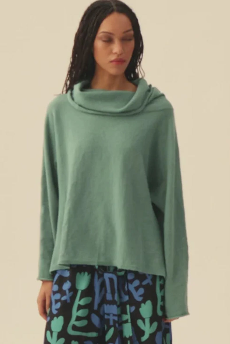 PEPALOVES COWL NECK SWEATER