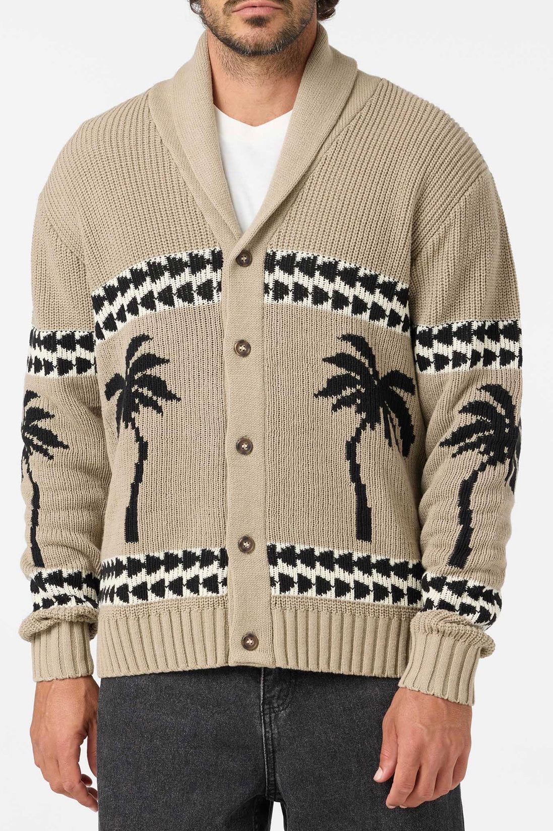 ONEILL MIRRORED PALMS CARDIGAN