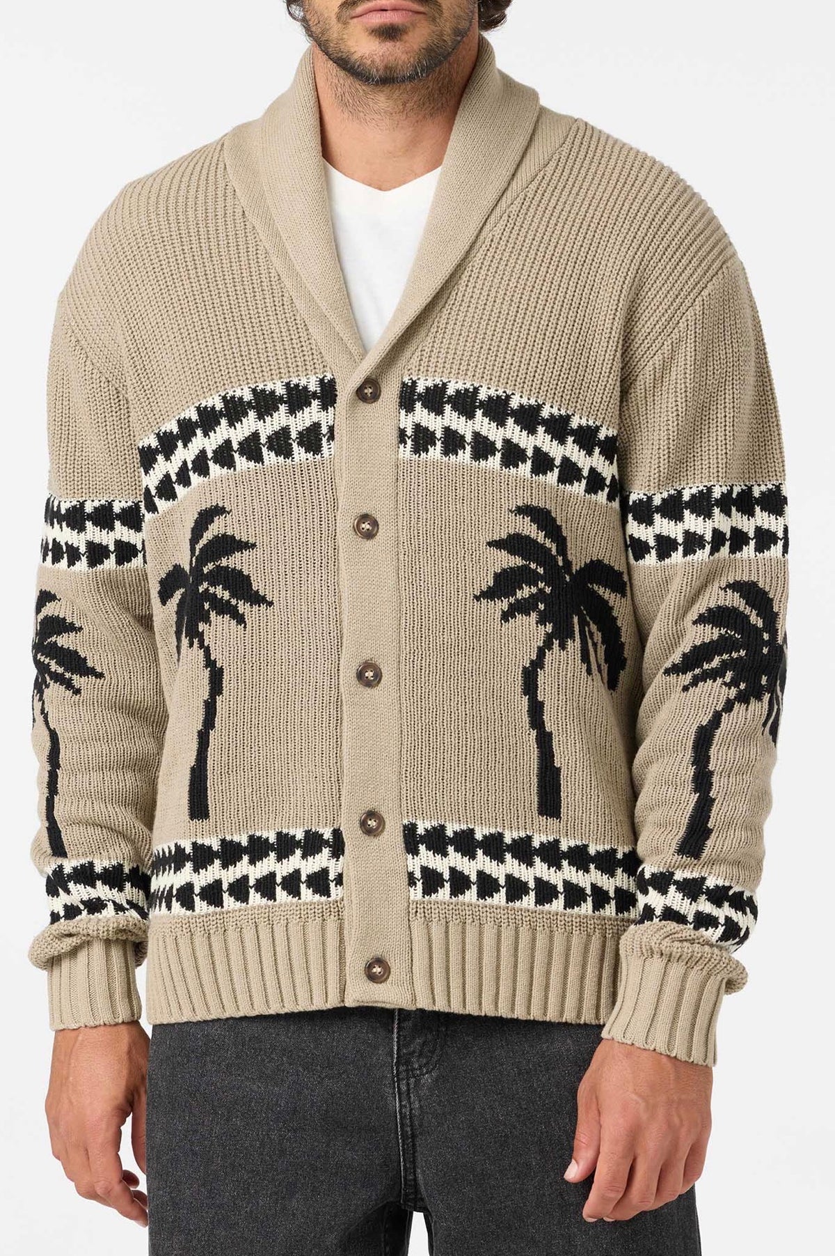 ONEILL MIRRORED PALMS CARDIGAN