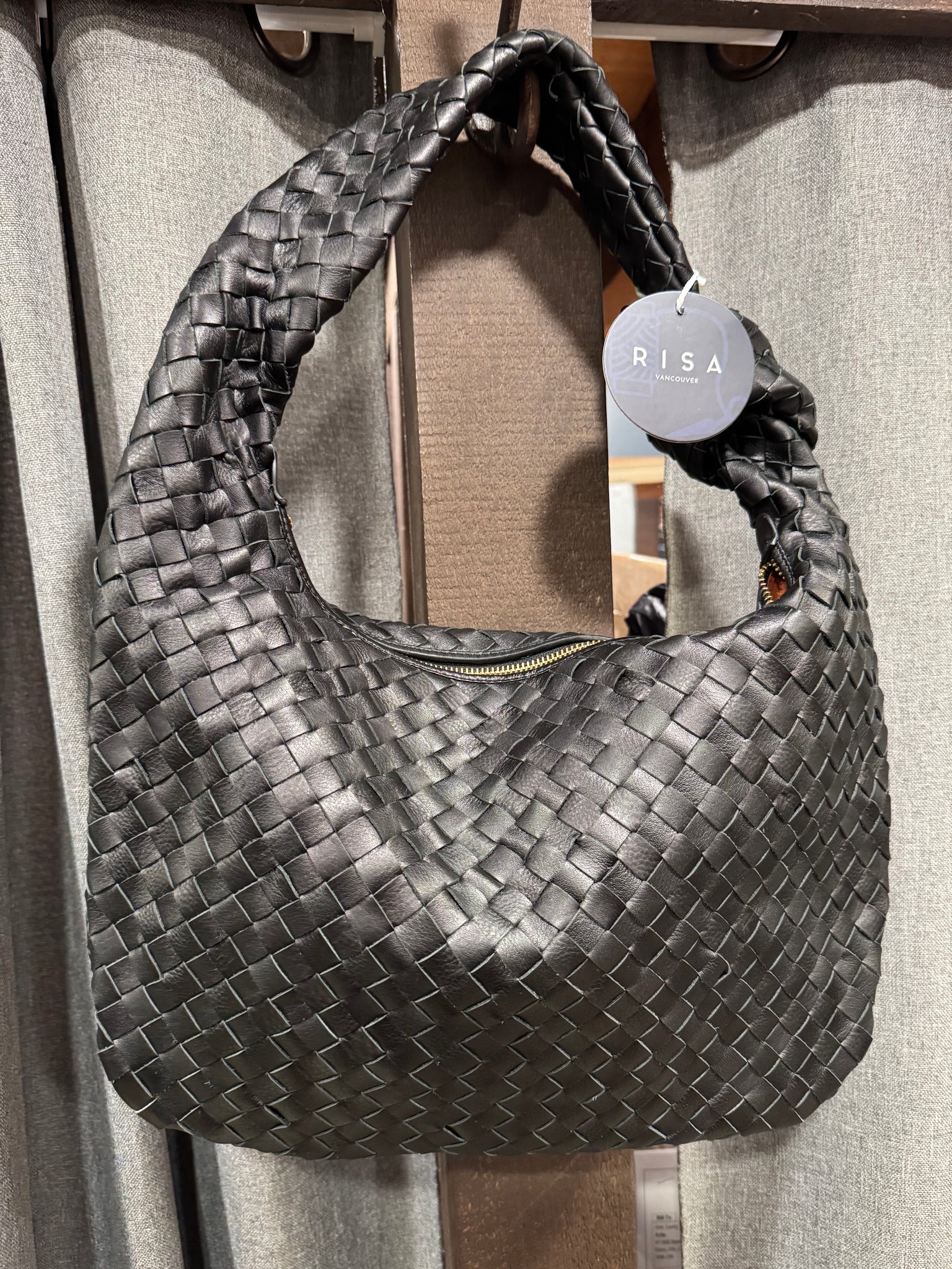 RISA VANCOUVER ZAR WOVEN HANDBAG - GENUINE LEATHER