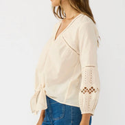 LOVESTITCH Rosalia Tie Front Top