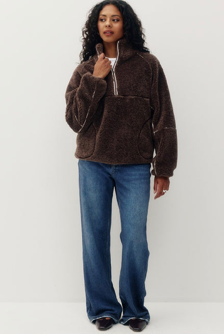 KUWALLA W Leatherline Sherpa Halfzip