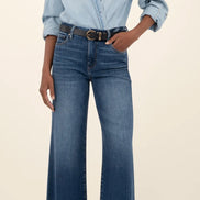 KUT MEG HIGH RISE FAB AB WIDE LEG RAW HEM-INEXHAUSTIBLE