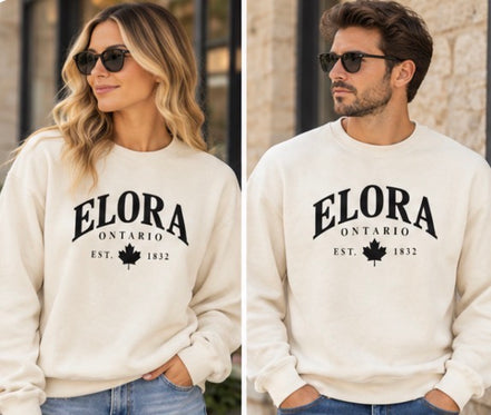 ELORA ARCHED LOGO CREWNECK