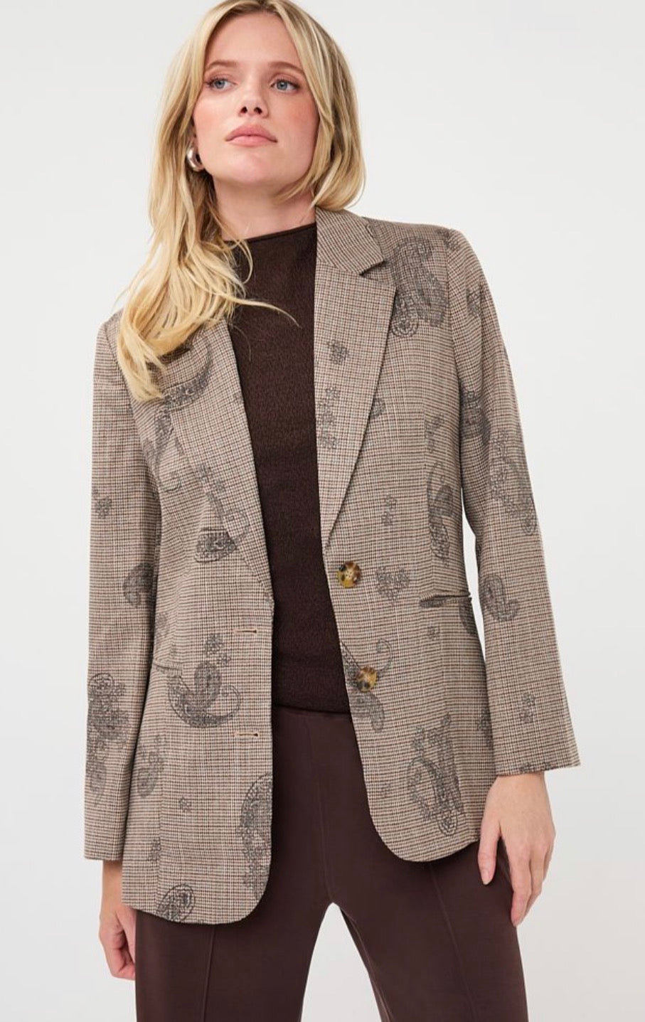 ESQUALO Blazer paisley check