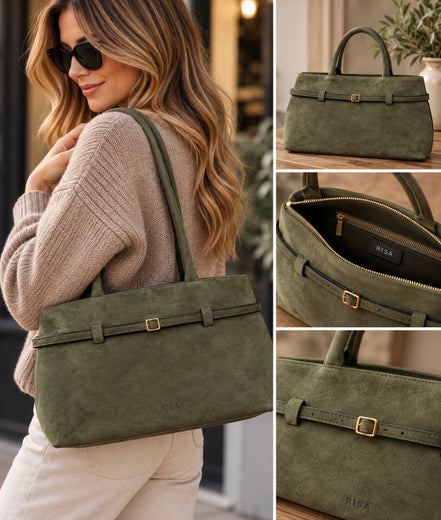 RISA MONROE SUEDE HANDBAG