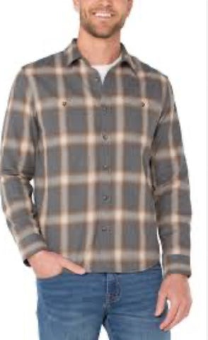 LIVERPOOL MEN'S L/S DOUBLE POCKET BUTTON UP SHIRT