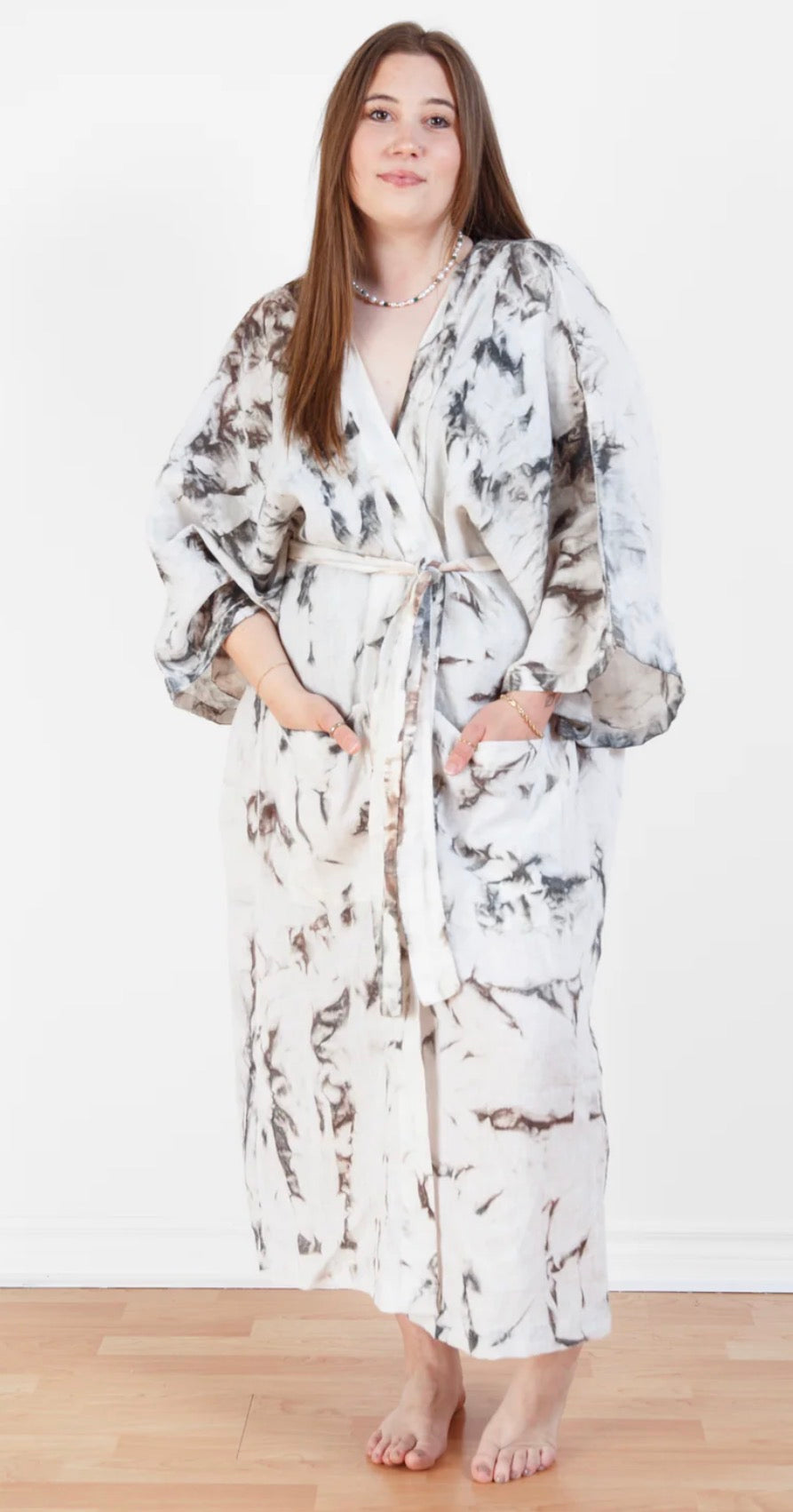 TOFINO THE ECLIPSE TIE DUED LINEN BELTED COVER UP