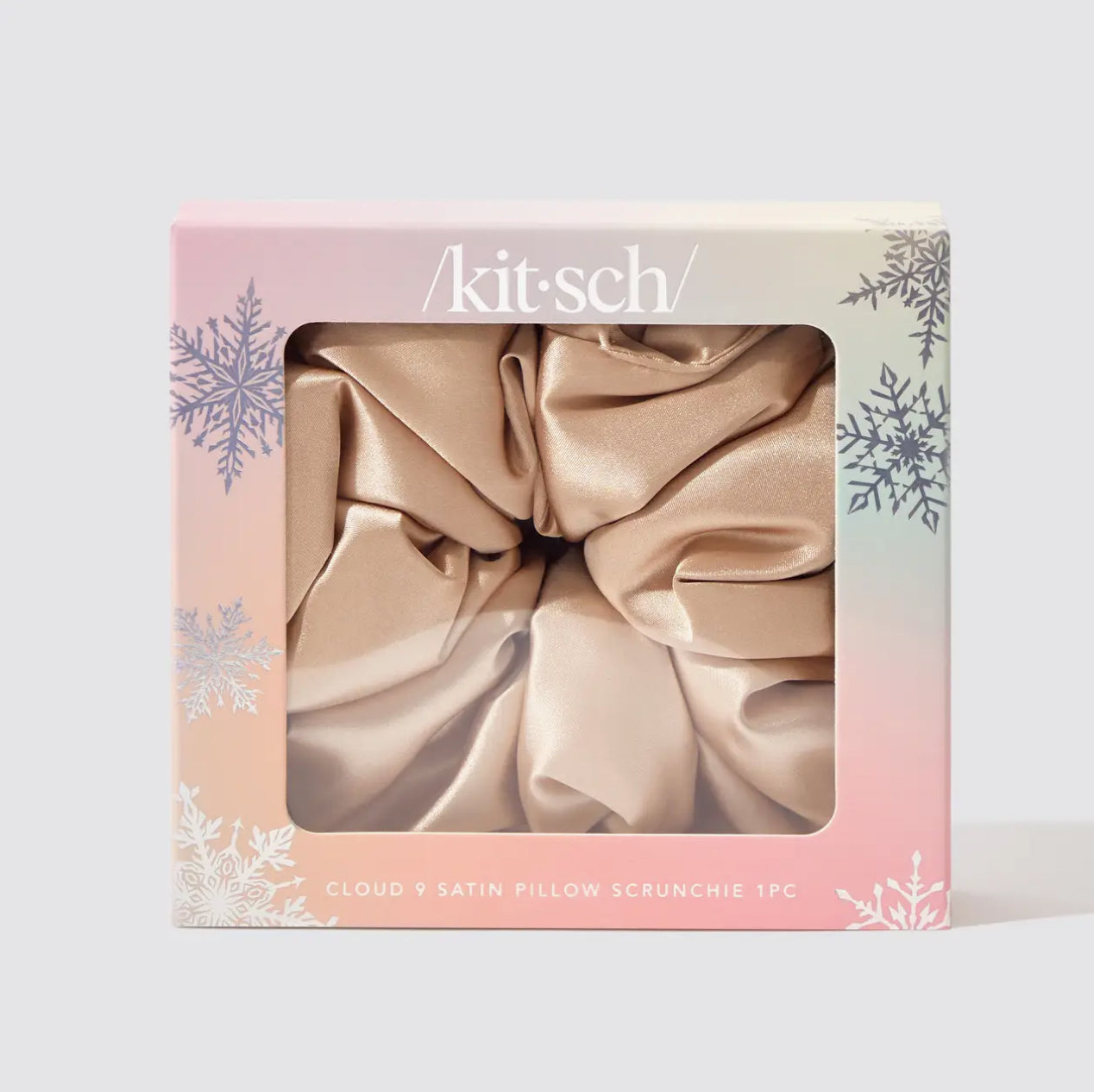 KITSCH Holiday Cloud 9 Satin Pillow Scrunchie 1pc - Champagne