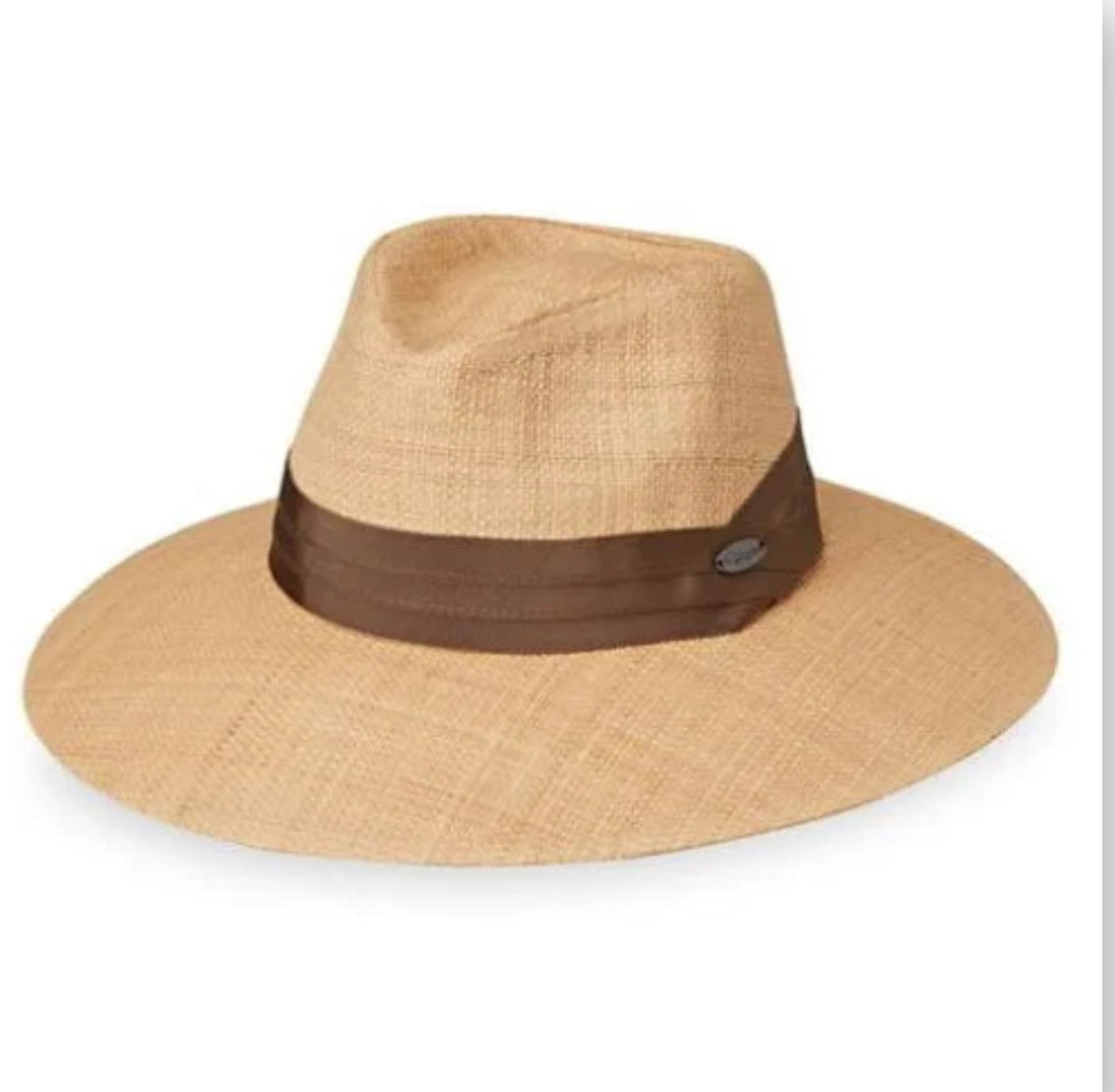 WALLAROO CHARLOTTE RAFFIA FEDORA HAT