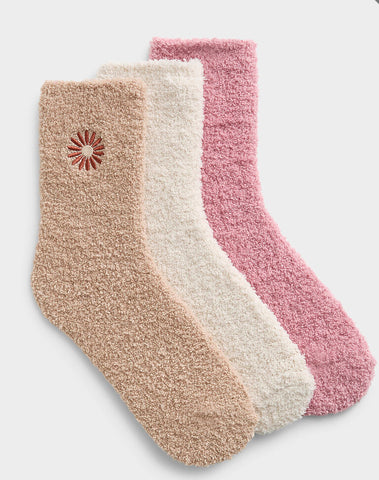 LEMON 3PK WOMENS NON TERRY LOVER COZY
CREW