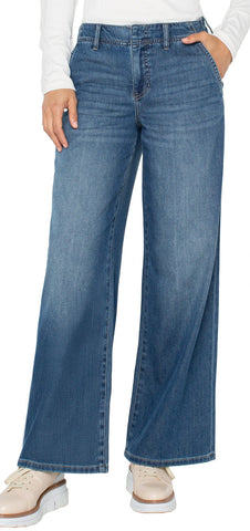 LIVERPOOL THE WEEKENDER WIDE LEG-WALNUT CREEK