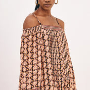 NKN LONG PRINTED DRESS OFF
SHOULDERS