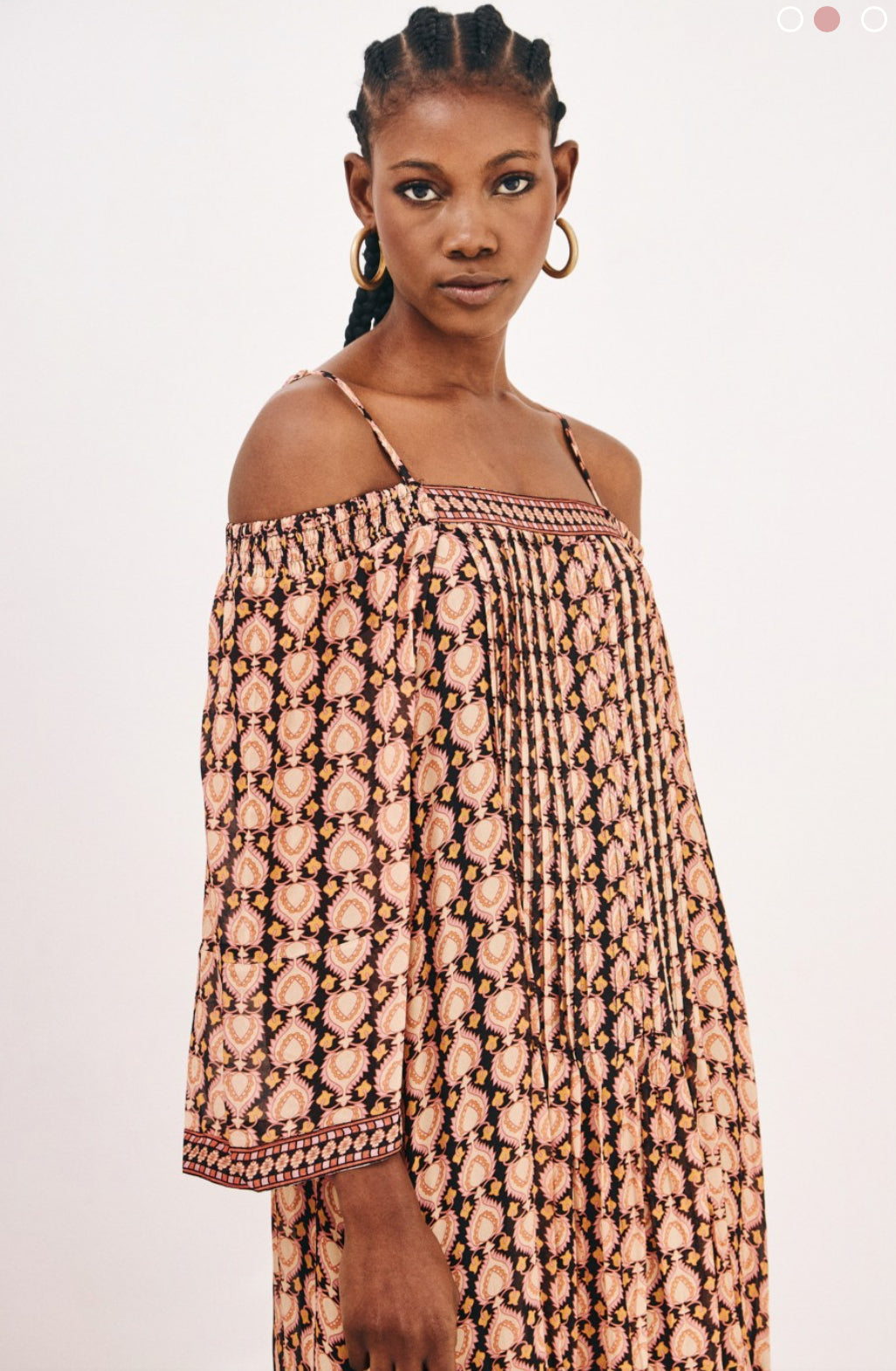 NKN LONG PRINTED DRESS OFF
SHOULDERS