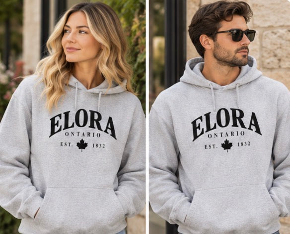 ELORA ARCHED LOGO HOODIE